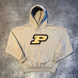 Nike Purdue‎ Boilermakers Pullover Hoodie Sweatshirt Mens Size Medium Gray